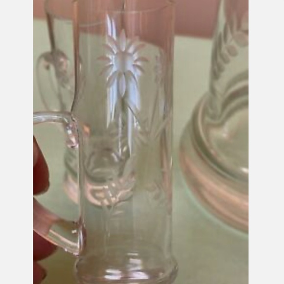 Vintage Crystal Decanter w/ Stopper 6 Cordial Liquor Glasses Set From Romania - Picture 6 of 8